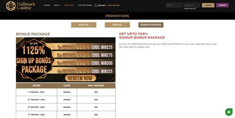 Outstanding and Rewarding Promotions at the Hallmark Casino .